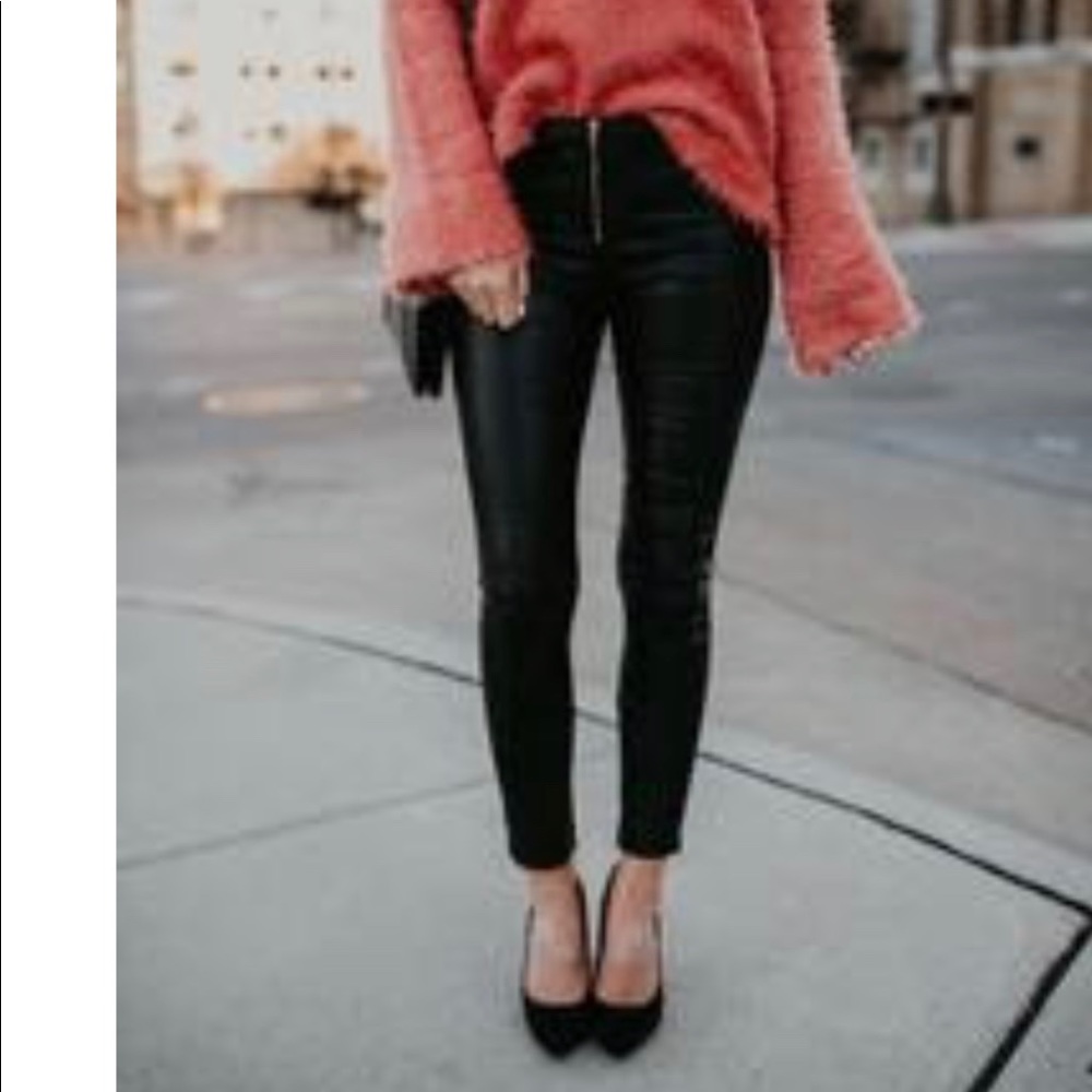 Vici Collection Gibson Leatherette Zip Skinnies